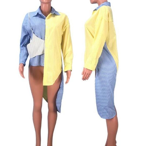 irregular striped long shirts women sleeve patchwork button ladies asymmetrical office harajuku blouses women's &, White
irregular striped long shirts women sleeve patchwork button ladies asymmetrical office harajuku blouses women's &, White