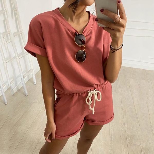 new womens two piece suit 2021 summer 2 piece set elastic waist casual solid color leisure pajamas set o-neck home wear, Black;red
new womens two piece suit 2021 summer 2 piece set elastic waist casual solid color leisure pajamas set o-neck home wear, Black;red