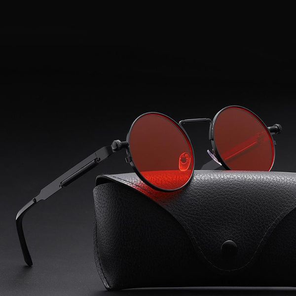 sunglasses classic punk women anti-reflective mirror round metal sun glasses vintage men spring uv400, White;black
sunglasses classic punk women anti-reflective mirror round metal sun glasses vintage men spring uv400, White;black