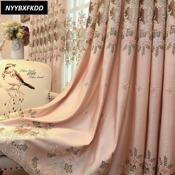 curtain & drapes modern european embroidery pink tulle curtains for living room dining decoration bedroom blackout home
curtain & drapes modern european embroidery pink tulle curtains for living room dining decoration bedroom blackout home