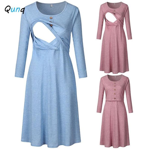 qunq nursing dresses breastfeeding clothing for women long sleeve o-neck pregnancy dress 2021 spring fall maternity gown, White
qunq nursing dresses breastfeeding clothing for women long sleeve o-neck pregnancy dress 2021 spring fall maternity gown, White