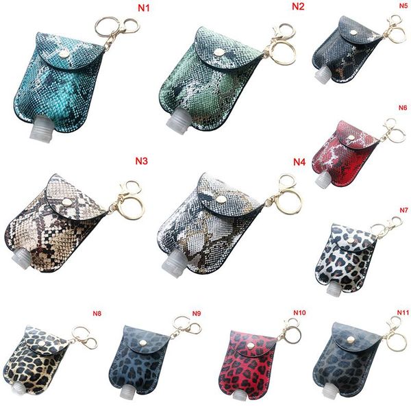 fashion keychain serpentine leopard hand sanitizer leather cover bottle portable outdoor disinfectant 30ml liquid soap dispenser
fashion keychain serpentine leopard hand sanitizer leather cover bottle portable outdoor disinfectant 30ml liquid soap dispenser