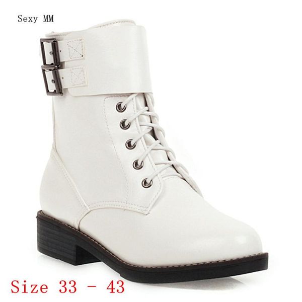 autumn women low med heels mid calf boots booties motorcycle shoes woman heel short small plus size 33 - 40 41 42 43, Black
autumn women low med heels mid calf boots booties motorcycle shoes woman heel short small plus size 33 - 40 41 42 43, Black
