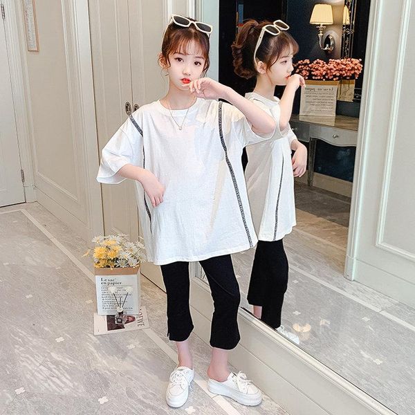 clothing sets summer big girls loose t-shirt and leggings ankle-length pants cotton two-pieces casual teenager 5-14years old, White
clothing sets summer big girls loose t-shirt and leggings ankle-length pants cotton two-pieces casual teenager 5-14years old, White