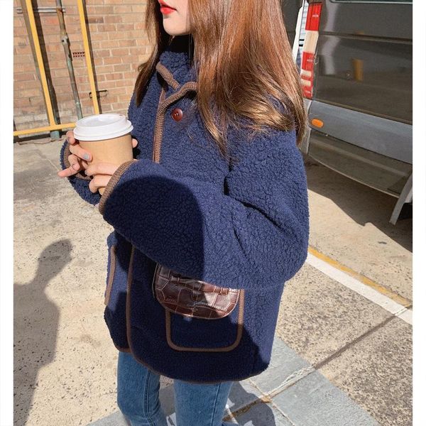 women's wool & blends 2021 autumn and winter women coat korean version of the warm lovable love gentle lambskin quilted, Black
women's wool & blends 2021 autumn and winter women coat korean version of the warm lovable love gentle lambskin quilted, Black