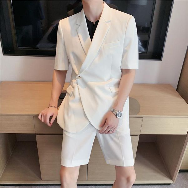 men's suits & blazers 2021 yuppie british style unique design shorts sleeve suit coat men fashion loose 2 piece summer tuxedo, White;black
men's suits & blazers 2021 yuppie british style unique design shorts sleeve suit coat men fashion loose 2 piece summer tuxedo, White;black