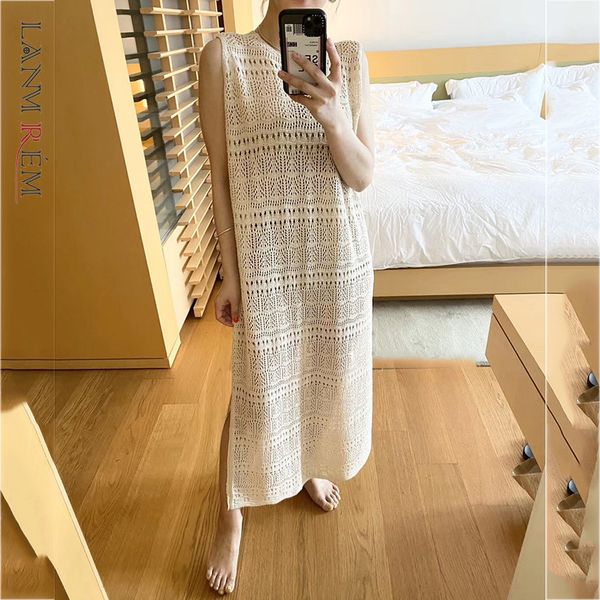 women's hollow woven beige mid-length dress round neck sleeveless loose casual fashion trendy summer 2d1261 210507, Black;gray
women's hollow woven beige mid-length dress round neck sleeveless loose casual fashion trendy summer 2d1261 210507, Black;gray