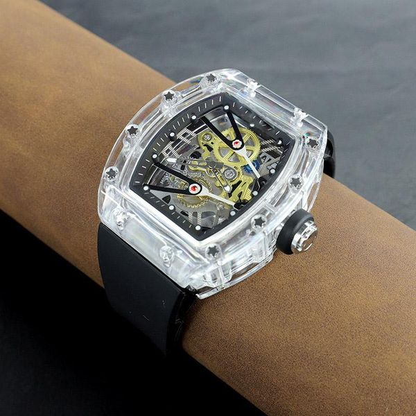 wristwatches selling men's watch fashion quartz transparent hollow wristwatch rubber strap wine barrel male relogio masculino, Slivery;brown
wristwatches selling men's watch fashion quartz transparent hollow wristwatch rubber strap wine barrel male relogio masculino, Slivery;brown