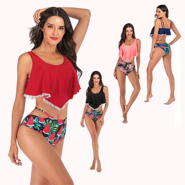 bikinis set bikini high waist ruffled split swimsuit ladies push bra two-piece beach 2021 monokini s-xl
bikinis set bikini high waist ruffled split swimsuit ladies push bra two-piece beach 2021 monokini s-xl