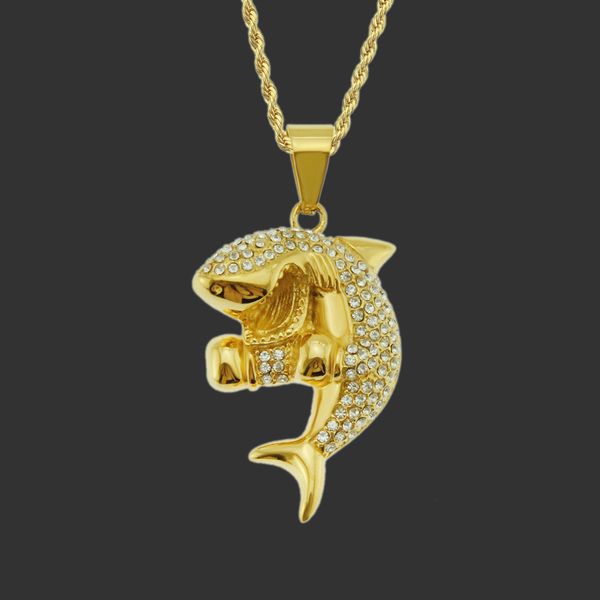 amulet neck pendants selling accessories tridimensional hip hop diamond boxing shark exaggerated pendant, Silver
amulet neck pendants selling accessories tridimensional hip hop diamond boxing shark exaggerated pendant, Silver