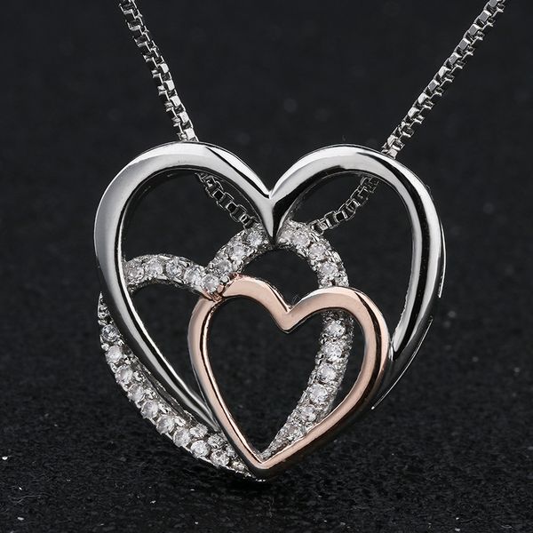 necklac selling live broadcast fashion jewelry gold love pendant women's heart-shaped box necklace, Silver
necklac selling live broadcast fashion jewelry gold love pendant women's heart-shaped box necklace, Silver