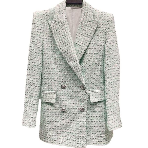 women's suits & blazers 2021 women fashion double breasted tweed check blazer coat vintage long sleeve flap pockets female outerwear st, White;black
women's suits & blazers 2021 women fashion double breasted tweed check blazer coat vintage long sleeve flap pockets female outerwear st, White;black