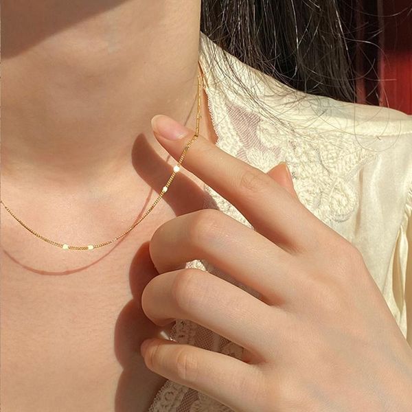 pendant necklaces gold chains necklace for women stainless steel link woman's slim lobster clasp adjustable clavicle chain female colla, Silver
pendant necklaces gold chains necklace for women stainless steel link woman's slim lobster clasp adjustable clavicle chain female colla, Silver