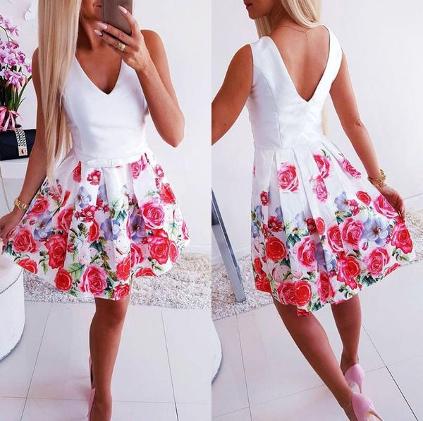 casual dresses rose flower print high waist a line summer dress spaghetti strap women mini night club party elegant vestidos, Black;gray
casual dresses rose flower print high waist a line summer dress spaghetti strap women mini night club party elegant vestidos, Black;gray
