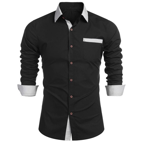 men's long sleeve 2021 new autumn and winter high end men's inch shirt, White;black
men's long sleeve 2021 new autumn and winter high end men's inch shirt, White;black