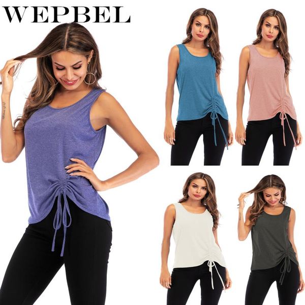 women's t-shirt wepbel women summer casual sleeveless o neck button folds bow tie solid color plus size shirt s-5xl, White
women's t-shirt wepbel women summer casual sleeveless o neck button folds bow tie solid color plus size shirt s-5xl, White