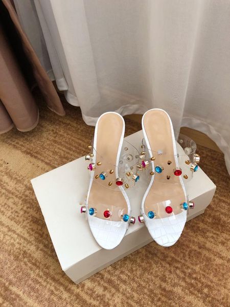 dress shoes women's summer transparent soft surface sandals women wear fashionable colorful diamond middle heel, Black
dress shoes women's summer transparent soft surface sandals women wear fashionable colorful diamond middle heel, Black