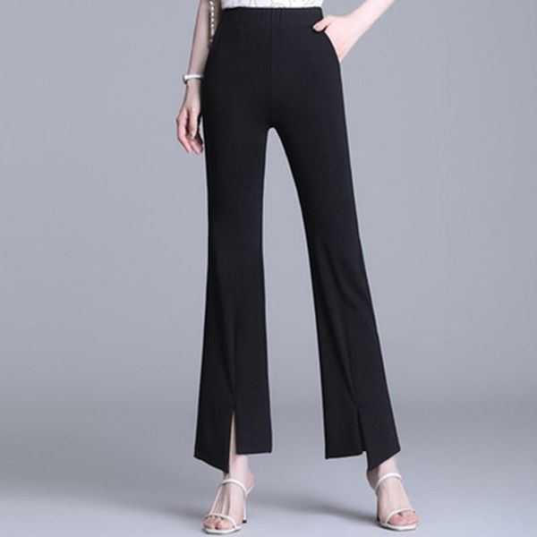 women's pants & capris flare split hem black joggers fashion summer bell bottom leggings elastic korean trousers female, Black;white
women's pants & capris flare split hem black joggers fashion summer bell bottom leggings elastic korean trousers female, Black;white