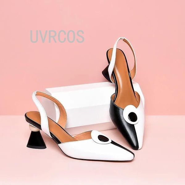 dress shoes summer back strap half baotou mixed colors sandals female mid heeled wild pointed thick heel single women pumps 2021, Black
dress shoes summer back strap half baotou mixed colors sandals female mid heeled wild pointed thick heel single women pumps 2021, Black