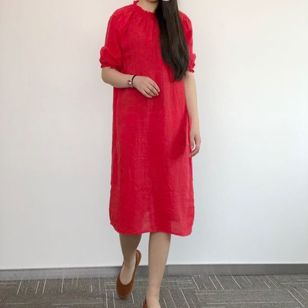 johnature women 4 color fashion o-neck short sleeve cotton linen lace up dresses summer loose comfortable leisure dress 210521, Black;gray
johnature women 4 color fashion o-neck short sleeve cotton linen lace up dresses summer loose comfortable leisure dress 210521, Black;gray