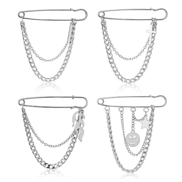 pins, brooches minimalist retro punk big pins cross metal brooch for women man couple silver color hip hop long chain coat accessories, Gray
pins, brooches minimalist retro punk big pins cross metal brooch for women man couple silver color hip hop long chain coat accessories, Gray