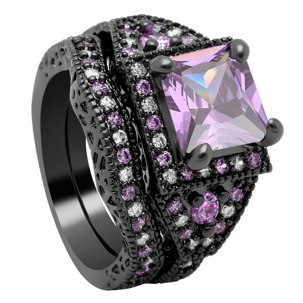 wedding rings cubic zircon for women engagement black gold-color purple pink vintage gift fashion jewelry ring set, Slivery;golden
wedding rings cubic zircon for women engagement black gold-color purple pink vintage gift fashion jewelry ring set, Slivery;golden