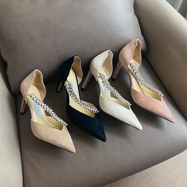 brand designer dress banquet high-heeled formal shoes women's fashion dress pointed sandals 34-40 with box, Black
brand designer dress banquet high-heeled formal shoes women's fashion dress pointed sandals 34-40 with box, Black