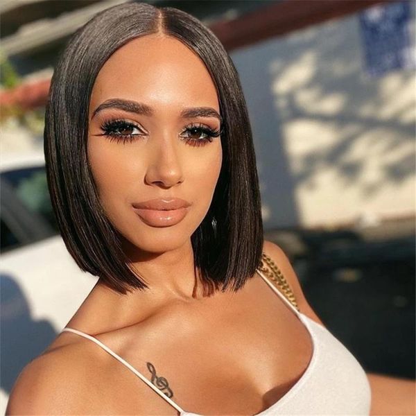 synthetic wigs straight black short bob lace front with side part for women glueless heat fiber hair realistic daily wear wig
synthetic wigs straight black short bob lace front with side part for women glueless heat fiber hair realistic daily wear wig