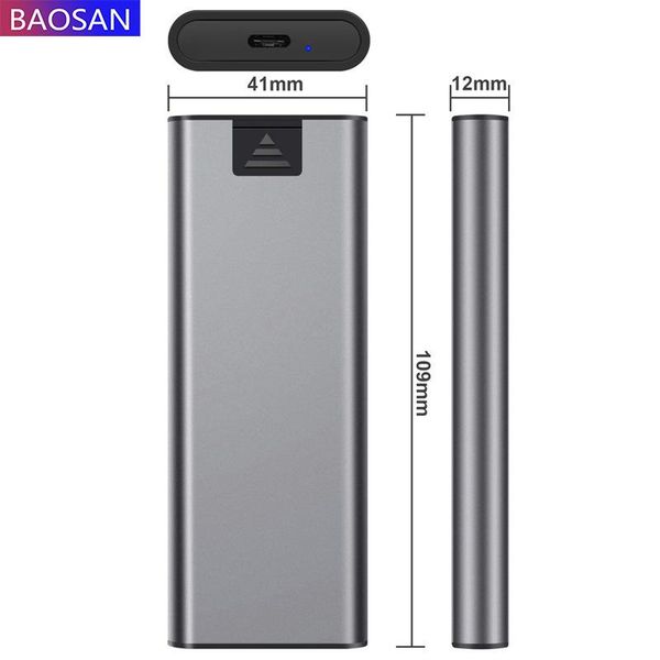 hubs type-c hard drive enclosure m.2nvme all aluminum solid state usb3.1 pci protocol screw-installation 
hubs type-c hard drive enclosure m.2nvme all aluminum solid state usb3.1 pci protocol screw-installation