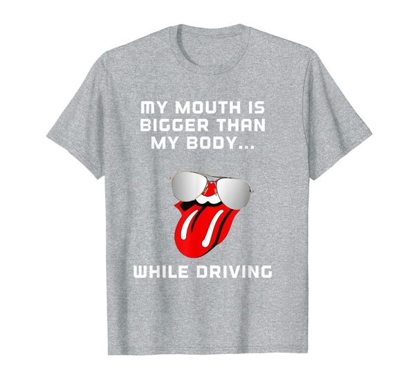 humorous loud mouth drivers t-shirt, White;black 
humorous loud mouth drivers t-shirt, White;black