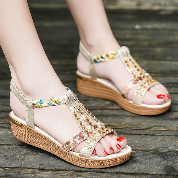 sandals 2021 platform wedges women summer women's shoes vacation rhinestone bohemian beach slippers, Black
sandals 2021 platform wedges women summer women's shoes vacation rhinestone bohemian beach slippers, Black