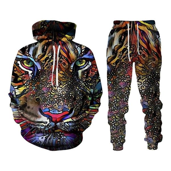 jogging clothing autumn winter tiger 3d animal printed hoodie pants suit male casual sweashirt pullover men tracksuit set men's, Black;red
jogging clothing autumn winter tiger 3d animal printed hoodie pants suit male casual sweashirt pullover men tracksuit set men's, Black;red