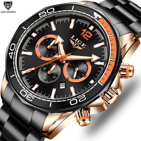 lige watch men's wristwatch with stainless steel band fashion quartz clock chronograph luminous pointers unique sports watch, Silver
lige watch men's wristwatch with stainless steel band fashion quartz clock chronograph luminous pointers unique sports watch, Silver