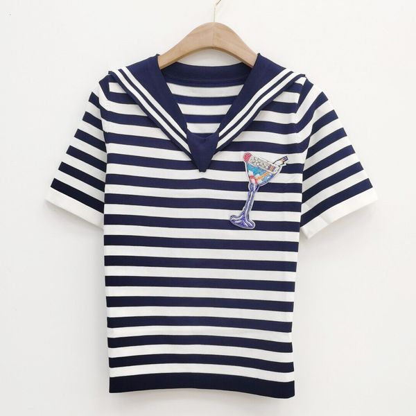 women's t-shirt spring and summer frizzy sequins cocktail image blue sea glass striped ladies'clothes sweater 3gq3, White
women's t-shirt spring and summer frizzy sequins cocktail image blue sea glass striped ladies'clothes sweater 3gq3, White