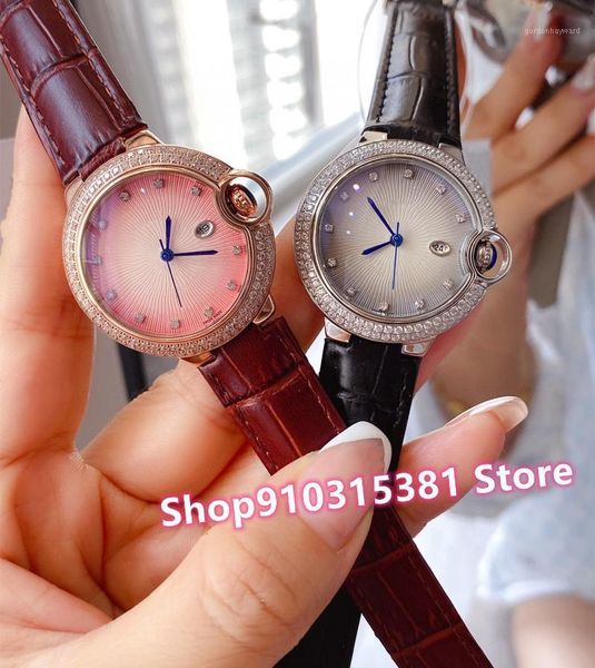 wristwatches luxury women black leather cz diamond wristwatch rose gold stainless steel geometric quartz watches female date clock 33mm, Slivery;brown
wristwatches luxury women black leather cz diamond wristwatch rose gold stainless steel geometric quartz watches female date clock 33mm, Slivery;brown
