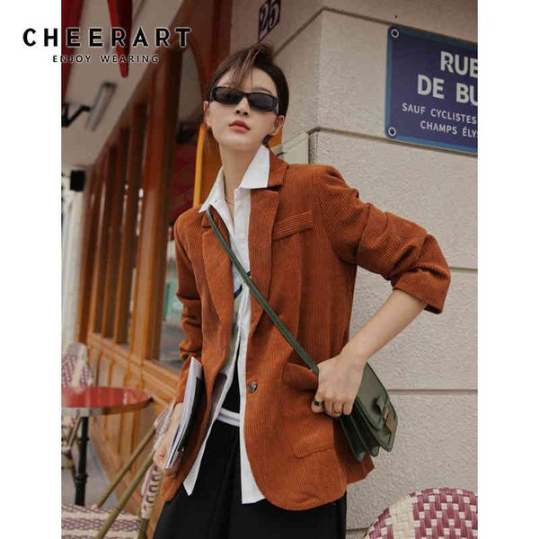 corduroy blazer women brown ladies suits coats and jackets spring autumn korean fashion slim fit casual blazers 210427, White;black
corduroy blazer women brown ladies suits coats and jackets spring autumn korean fashion slim fit casual blazers 210427, White;black