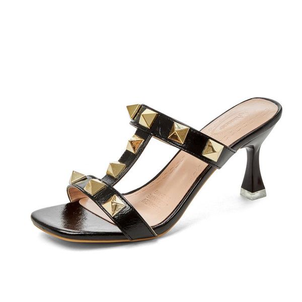 sandals women's shoes 2021 square head rivets summer fashion ladies light slippers rivet, Black
sandals women's shoes 2021 square head rivets summer fashion ladies light slippers rivet, Black