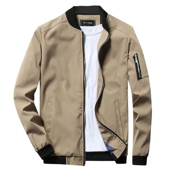 men's jackets spring autumn casual solid jacket long sleeve stand collar zipper pocket light coat bomber, Black;brown
men's jackets spring autumn casual solid jacket long sleeve stand collar zipper pocket light coat bomber, Black;brown