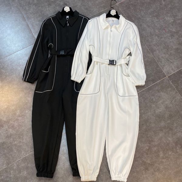 women jumpsuit turn-down collar fashion spring summer ladies loose reflective hr411 210525, Black;white
women jumpsuit turn-down collar fashion spring summer ladies loose reflective hr411 210525, Black;white