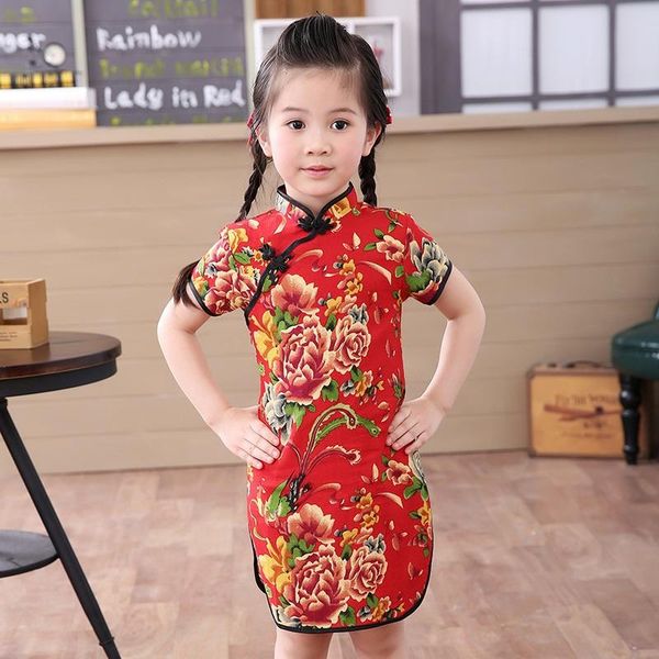 girl's dresses girls summer 2021 kids for chinese cheongsam baby elegant clothes traditional garments child, Red;yellow
girl's dresses girls summer 2021 kids for chinese cheongsam baby elegant clothes traditional garments child, Red;yellow
