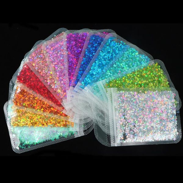 nail glitter 1 bag holographic star flakes shining sequin for art paillette manicure 3d diy decoration accessories, Silver;gold
nail glitter 1 bag holographic star flakes shining sequin for art paillette manicure 3d diy decoration accessories, Silver;gold