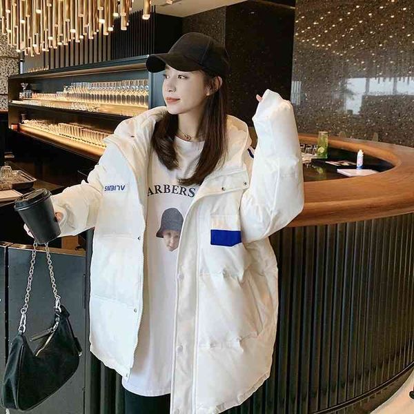 white duck down winter clothes new ins harajuku korean jacket student middle and long parker female, Black
white duck down winter clothes new ins harajuku korean jacket student middle and long parker female, Black