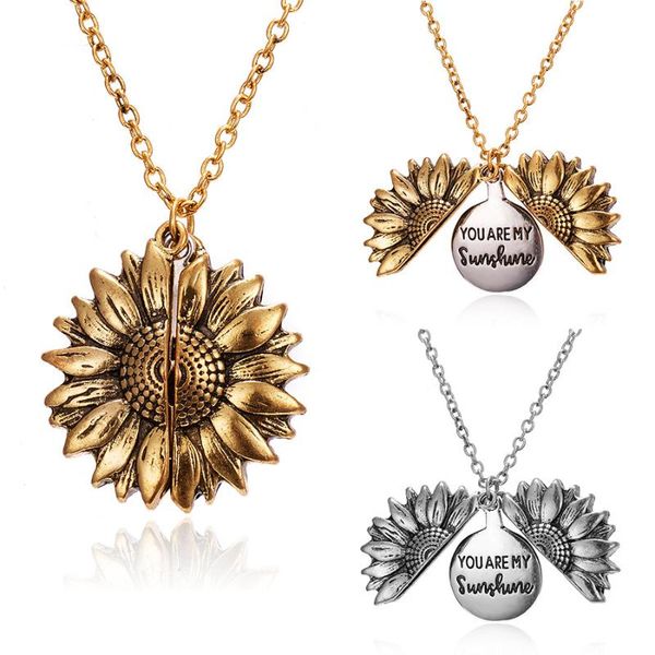 fashion you are my sunshine sunflower locket necklace pendant women jewelry vintage flower couple party gifts necklaces, Silver
fashion you are my sunshine sunflower locket necklace pendant women jewelry vintage flower couple party gifts necklaces, Silver
