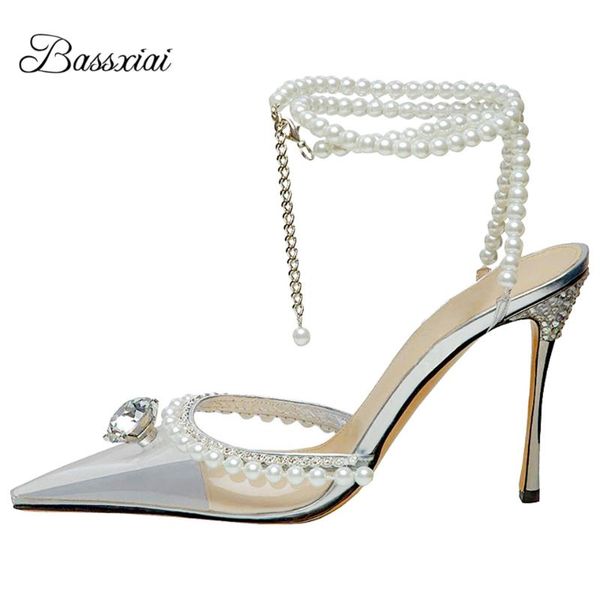 fairy summer clear pvc transparent sandals women diamond high heels point toe string beaded pearl ankle wrap party shoes dress, Black
fairy summer clear pvc transparent sandals women diamond high heels point toe string beaded pearl ankle wrap party shoes dress, Black