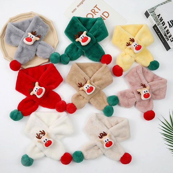 scarves kids scarf christmas elk baby plush thicken cross collar bibs faux imitation fur warm winter childs festival gift, Blue;gray 
scarves kids scarf christmas elk baby plush thicken cross collar bibs faux imitation fur warm winter childs festival gift, Blue;gray