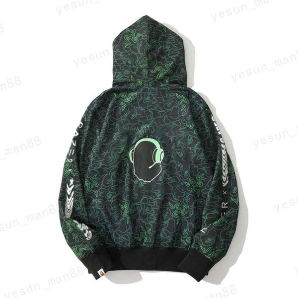 Designer fashion Trendy Monkey-man Head Cooperation camouflage Oortelefoon Brief Printing Hooded Vest Rits Trui, Black
Designer fashion Trendy Monkey-man Head Cooperation camouflage Oortelefoon Brief Printing Hooded Vest Rits Trui, Black