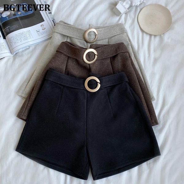 women's shorts all-match half elastic high waist female woolen 2021 winter sash simple casual loose women wide-legged, White;black
women's shorts all-match half elastic high waist female woolen 2021 winter sash simple casual loose women wide-legged, White;black