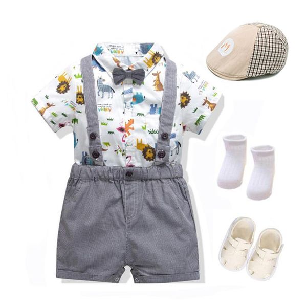 clothing sets summer infant born boys 5pcs gentleman clothes set short sleeve shirts bow tie cartoon cute romper with suspenders pant, White
clothing sets summer infant born boys 5pcs gentleman clothes set short sleeve shirts bow tie cartoon cute romper with suspenders pant, White