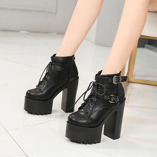 boots style fashion show light and of high-heeled thick soled women's in the fall, Black
boots style fashion show light and of high-heeled thick soled women's in the fall, Black