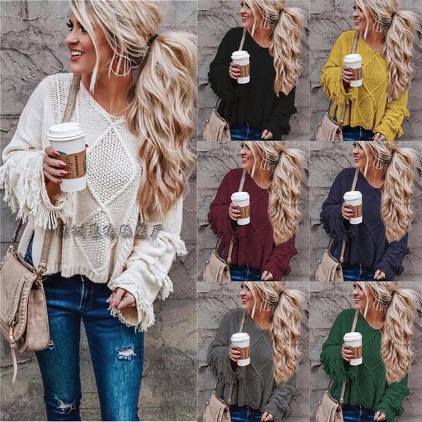 women's sweaters autumn winter pullover long-sleeved solid color sweater female tassel commuter ins fashion lazy oaf, White;black
women's sweaters autumn winter pullover long-sleeved solid color sweater female tassel commuter ins fashion lazy oaf, White;black